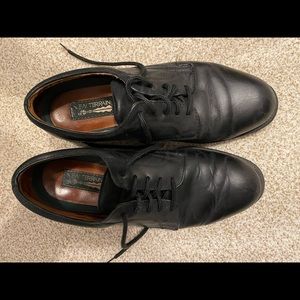 Black suede shoes. Medium width